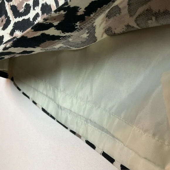 LOFT lot of 2 Leopard Print & Geometric Skirts - Linen and Cotton blends *Coupon - Picture 6 of 15